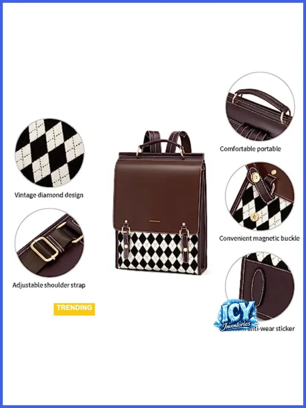 Genuine Leather Backpack Purse Women Fashion Vintage Casual College Travel